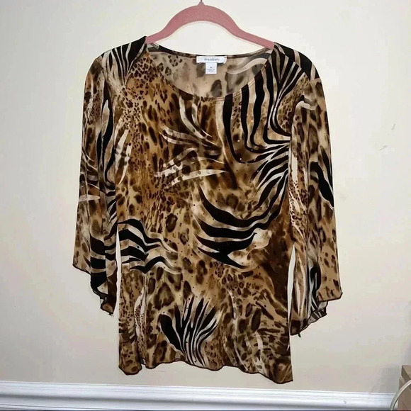 Dress Barn leopard and zebra top - Picture 1 of 3